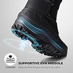 NORTIV 8 Men's Waterproof Hiking Winter Snow Boots Insulated Fur Liner Lightweight Outdoor Tall Bootie