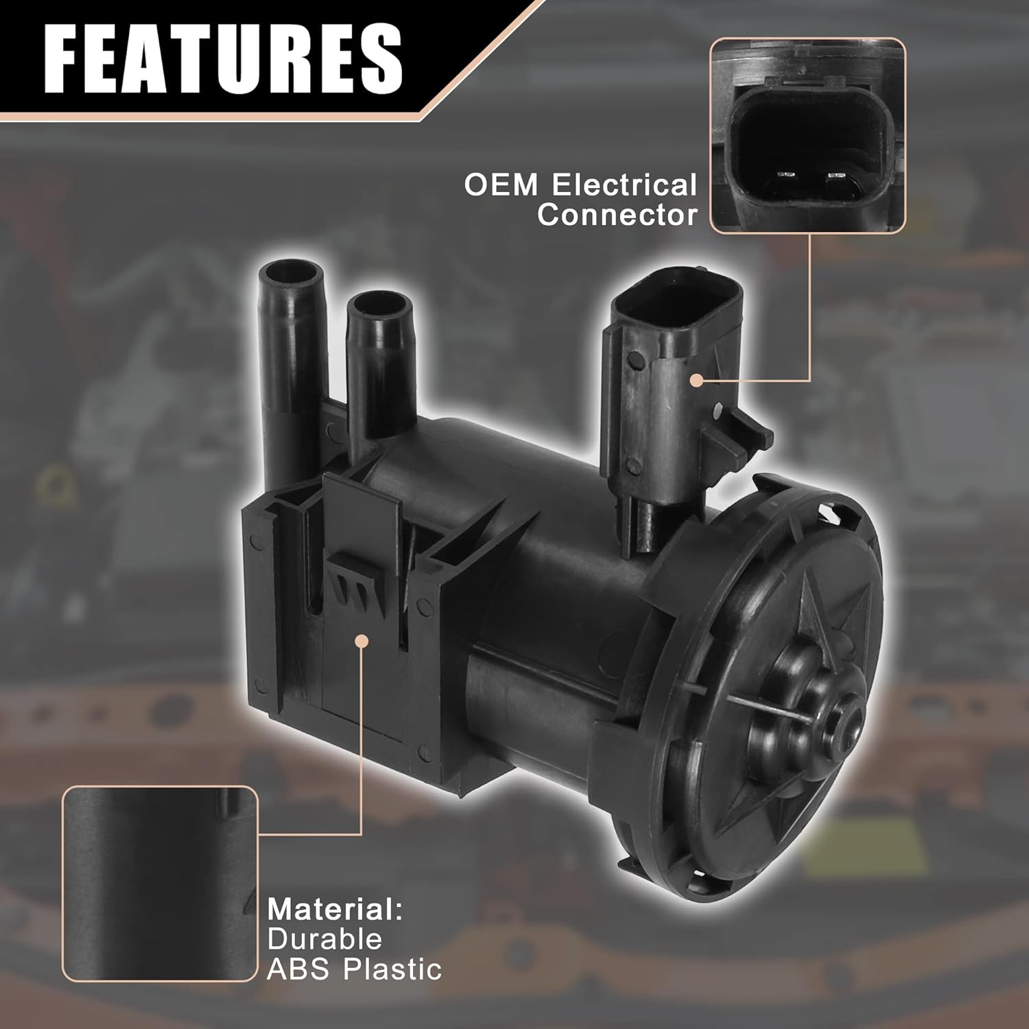 X AUTOHAUX Vapor Canister Solenoid Purge Valve for Chrysler PT Cruiser 300M for Dodge Town and Country Grand Caravan for Ram 1500 2500 3500 911-202 04669569