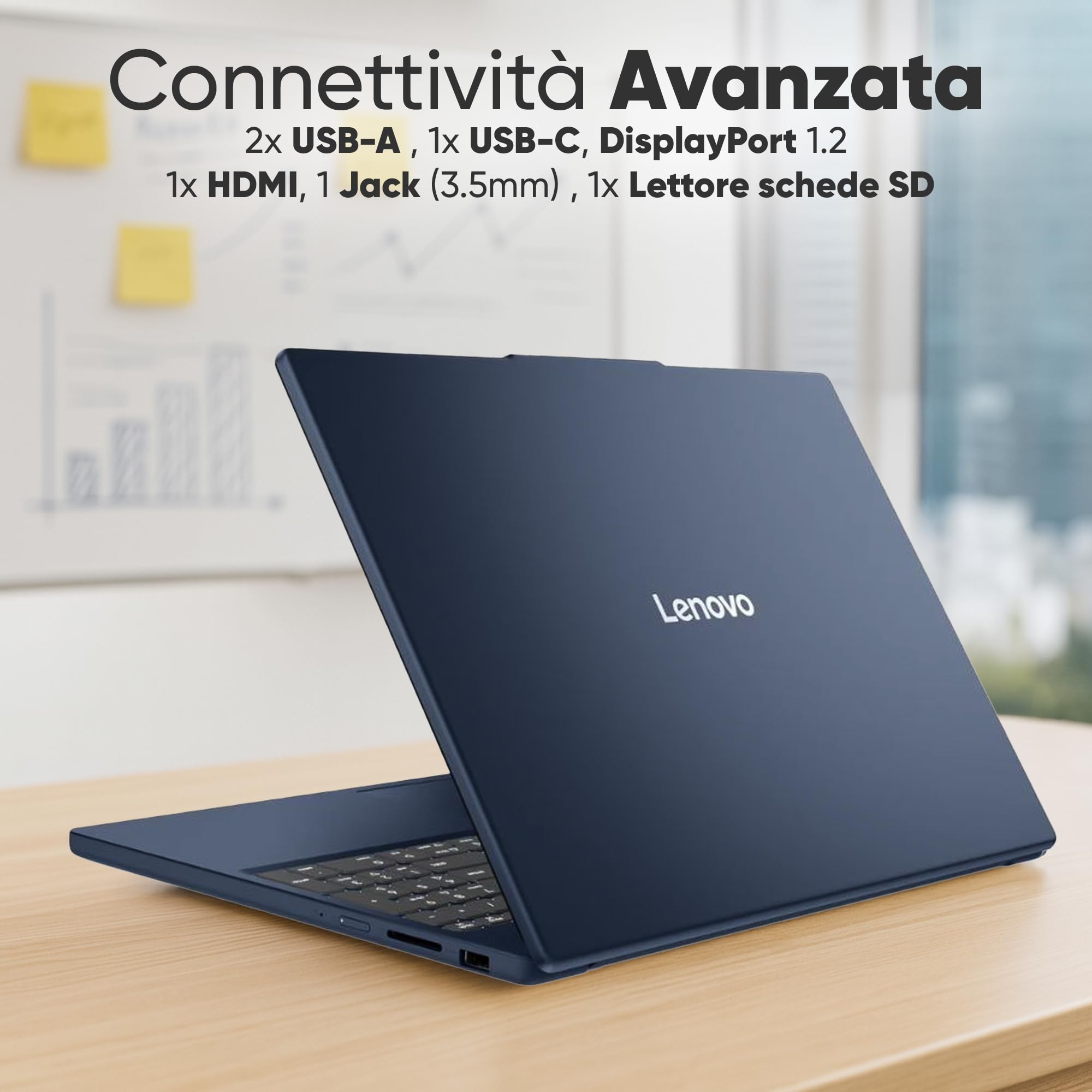 Lenovo Pc Portatile, Notebook i7 13620H, 16GB RAM DDR5, SSD 1TB, Display 15,3" WUXGA IPS, Computer Portatile, Laptop con Win11 Pro, Tastiera Retroilluminata, Ideapad Cosmic Blue EXCLUSIVE EDITION