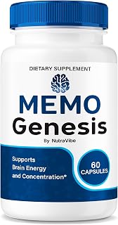 MemoGenesis – Daily Support Formula with a Natural Blend to Help Maintain Clarity, Focus & Everyday Alertness | Easy-to-Swallow Memo Genesis Pills for Everyday Use (60 Capsules)