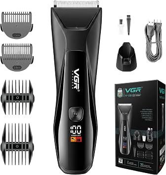 VGR 938 Body Hair Trimmer for Men, Cordless IPX7 Waterproof Body Groomer