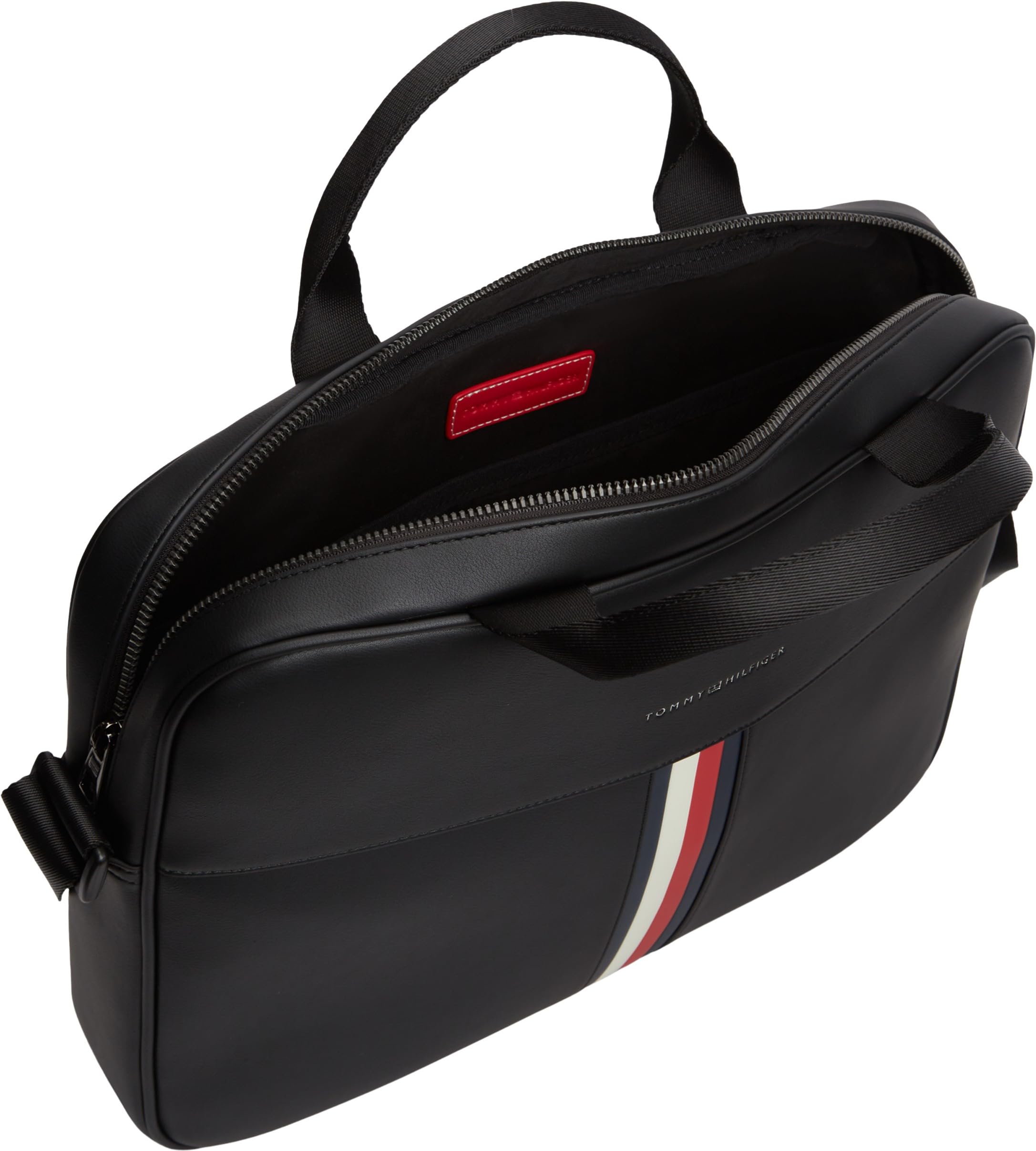 Tommy Hilfiger Herren Laptoptasche Metro mit Crossbody-Riemen, Schwarz (Black), Einheitsgröße