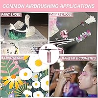 Vista 3 de Airbrush-Kit - Compresor de aerógrafo inalámbrico recargable - Pistola de aerógrafo de mano automática, juego de aerógrafo, cepillo de aire