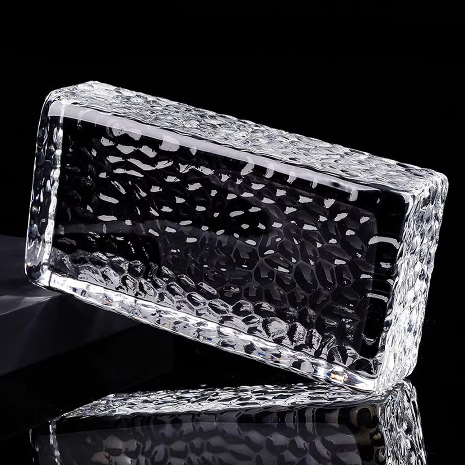 7.8 * 3.9 * 1.9in Glass Blocks ，Transparent Solid Glass Bricks，Decorative Partition Wall，for Room Divider Partition，Architectural Decoration，bar，Hotel(E)