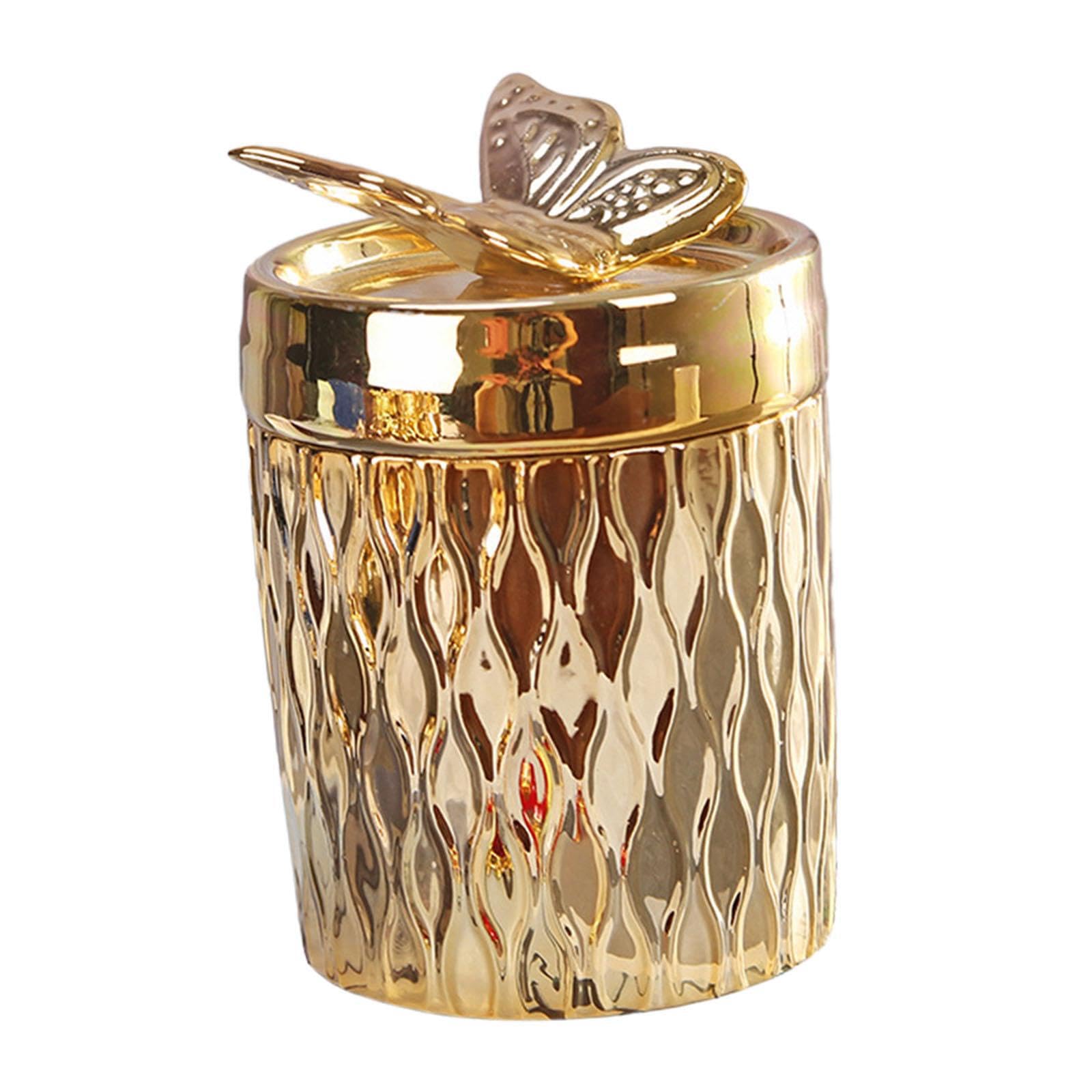 Zambuph Dustproof Cosmetics Container Organization, butterfly decor, 7.5x14cm