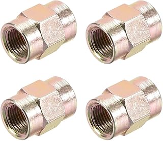 Tool parts Pipe Fitting Connector Hex Coupling 1/8 PT Female Thread Hydraulic Adapter 4pcs