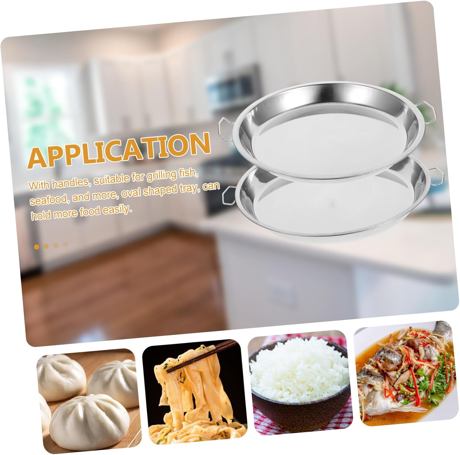 KICHOUSE 2pcs Veggie Tray Baking Pan Food Grill Pan Roasting Pan Dessert Plate Oven Trays for Baking - Plate Oven Pan Container Stainless Steel 28c Household