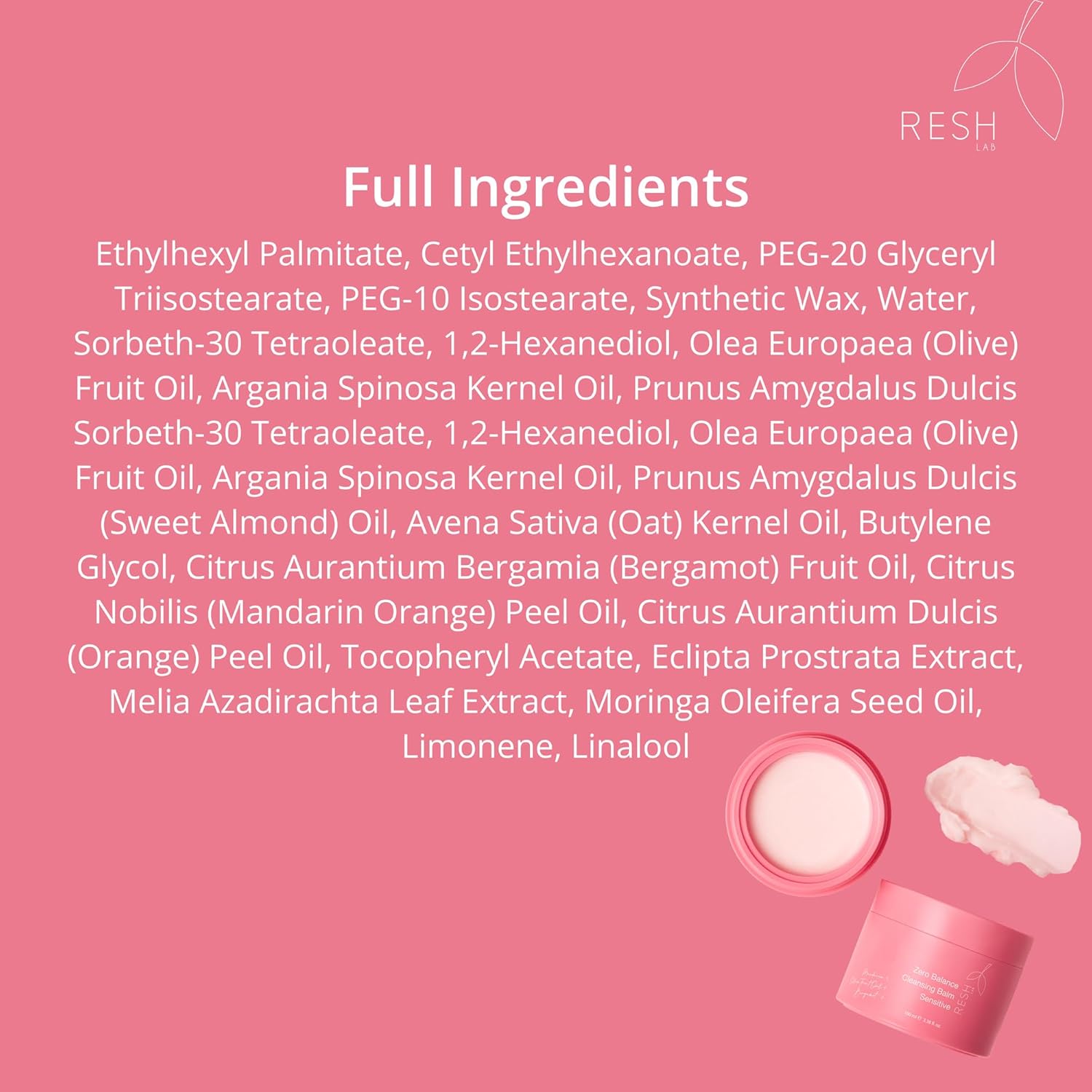 Cleansing Balm for Sensitive Skin – 100ml | Hypoallergenic Makeup Remover with Sweet Almond, Moringa & Neem Oil | Melts Away Waterproof | Hydrating Cleanser for All Skin Types