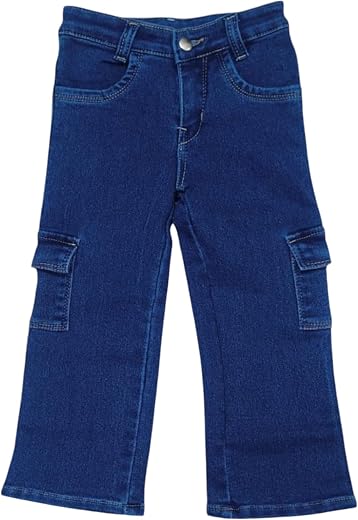 WHALEBONE Girls' Premium Navy Blue Six Pocket Denim Jeans