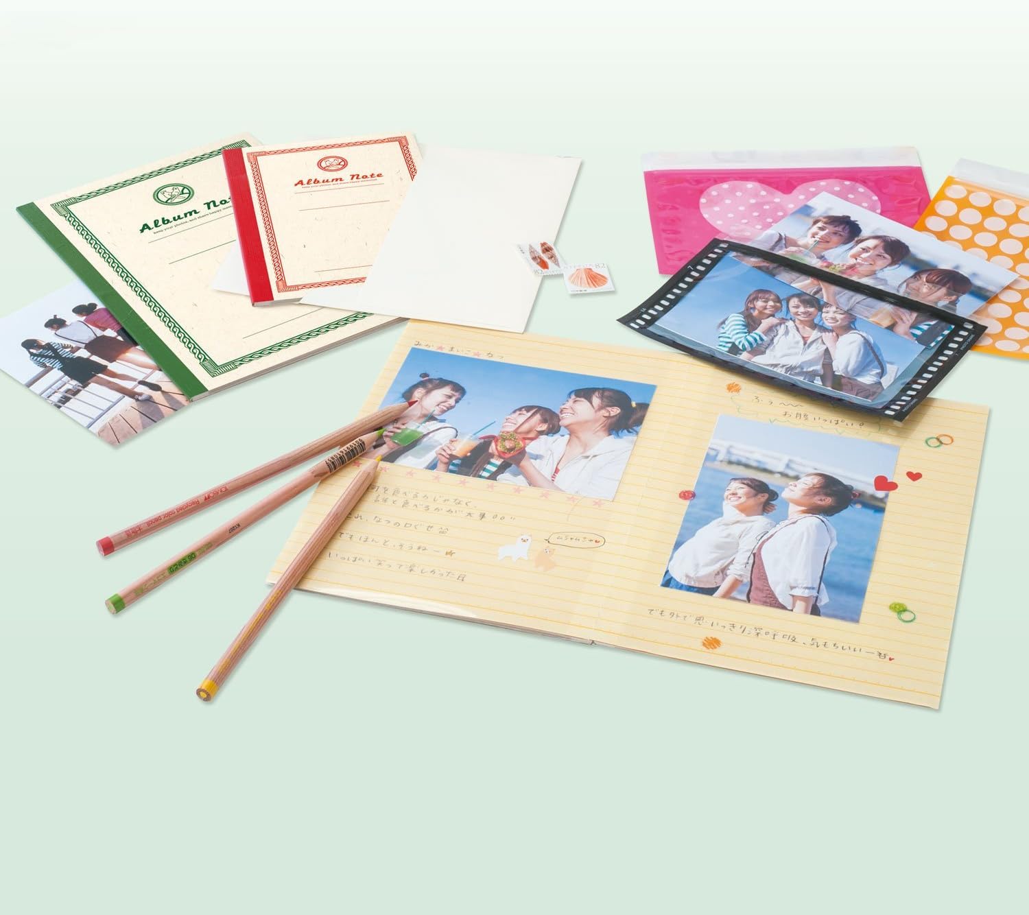 SEKISEI GPN-01 Album, Free, Photo Sharing, Album Notebook, A5 Size, 10 Pages, 1 to 10 Pages, Green