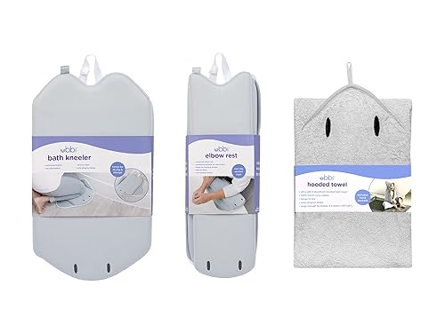 Vista 24 de Ubbi Tapete de baño acolchado antideslizante para bebé, potentes ventosas, esenciales para el tiempo de la bañera del bebé, gris
