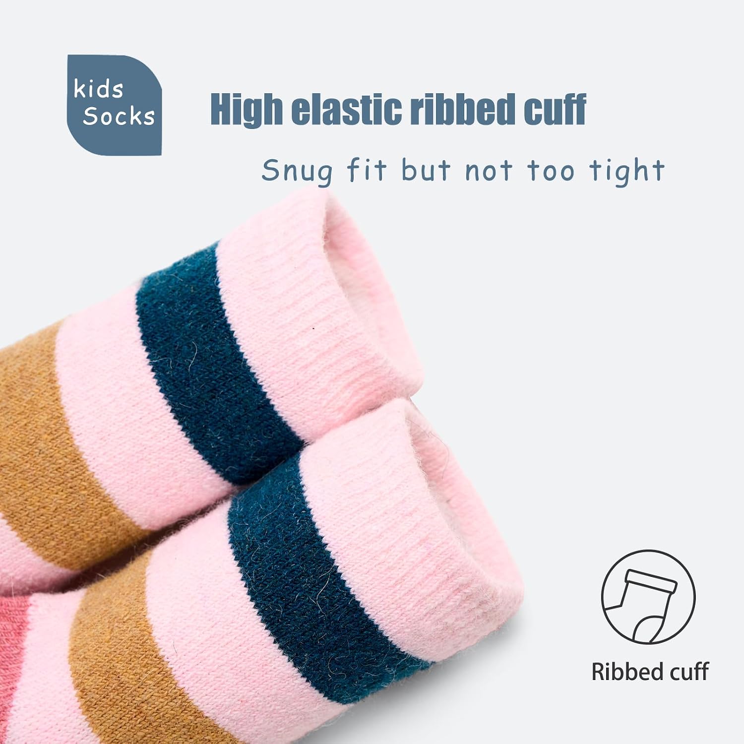 Girls Wool Socks Kids Winter Warm Socks Thicken Thermal Crew Socks for Girls 6 Pairs