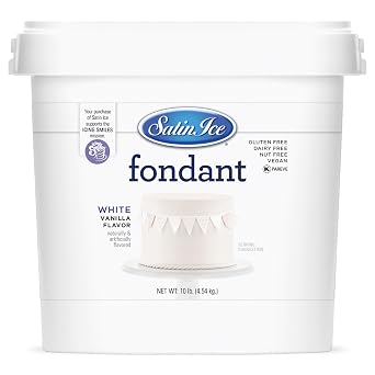 Satin Ice Fondant for Cake Decorating, White 10 Pound