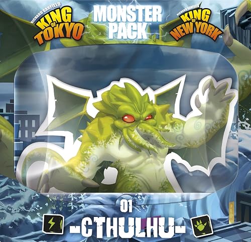 Iello, King of Tokyo: Cthulhu Monster Pack, Board Game, Ages 8+, 2 to 6 Players, 30 mins Minutes Playing Time