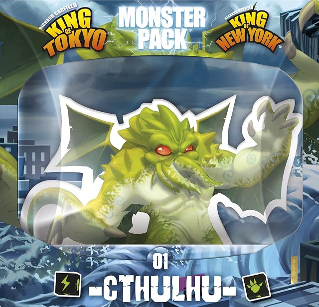 Iello, King of Tokyo: Cthulhu Monster Pack, Board Game, Ages 8+, 2 to 6 Players, 30 mins Minutes Playing Time