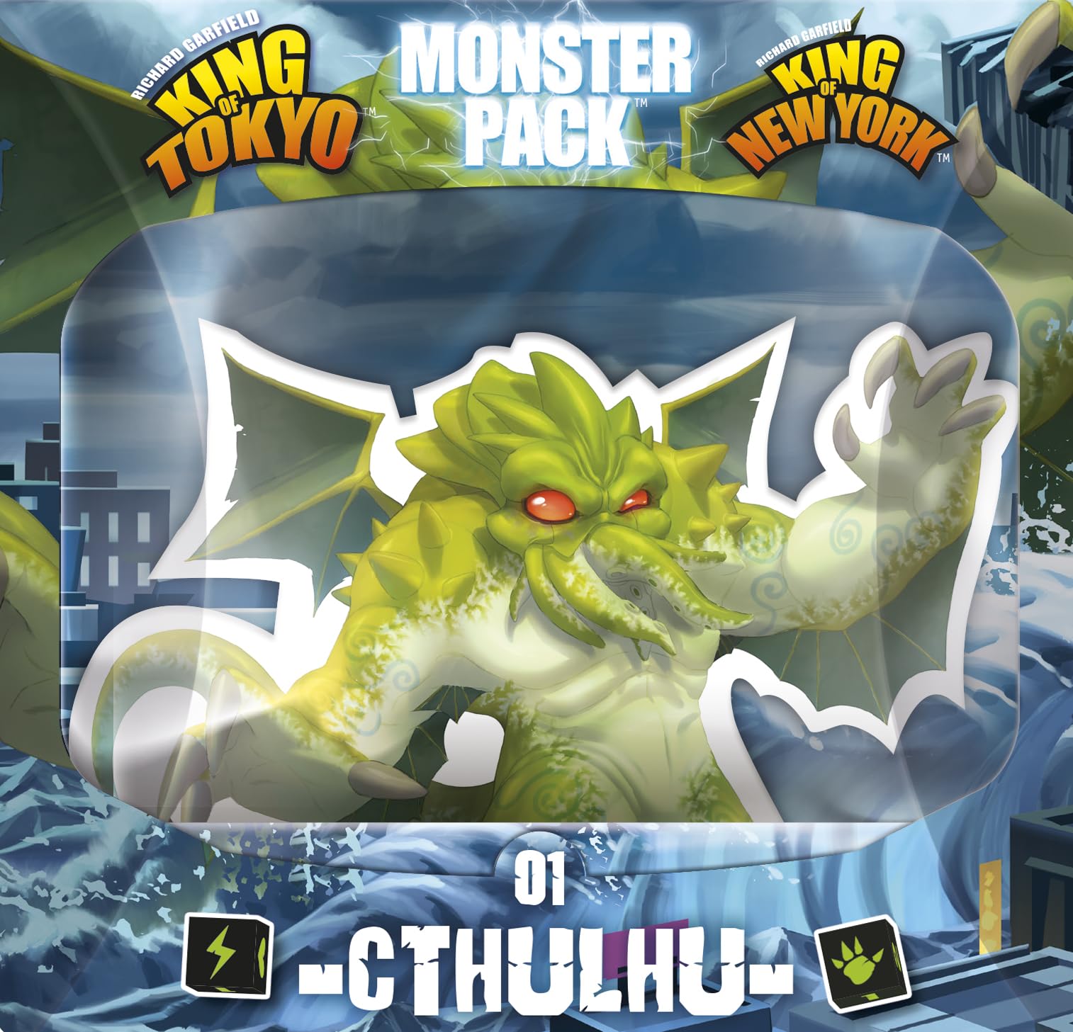 King of Tokyo: Cthulhu Monster Pack | Board Game | Ages 8+ | 2 to 6 Players | 30 mins Minutes Playing Time