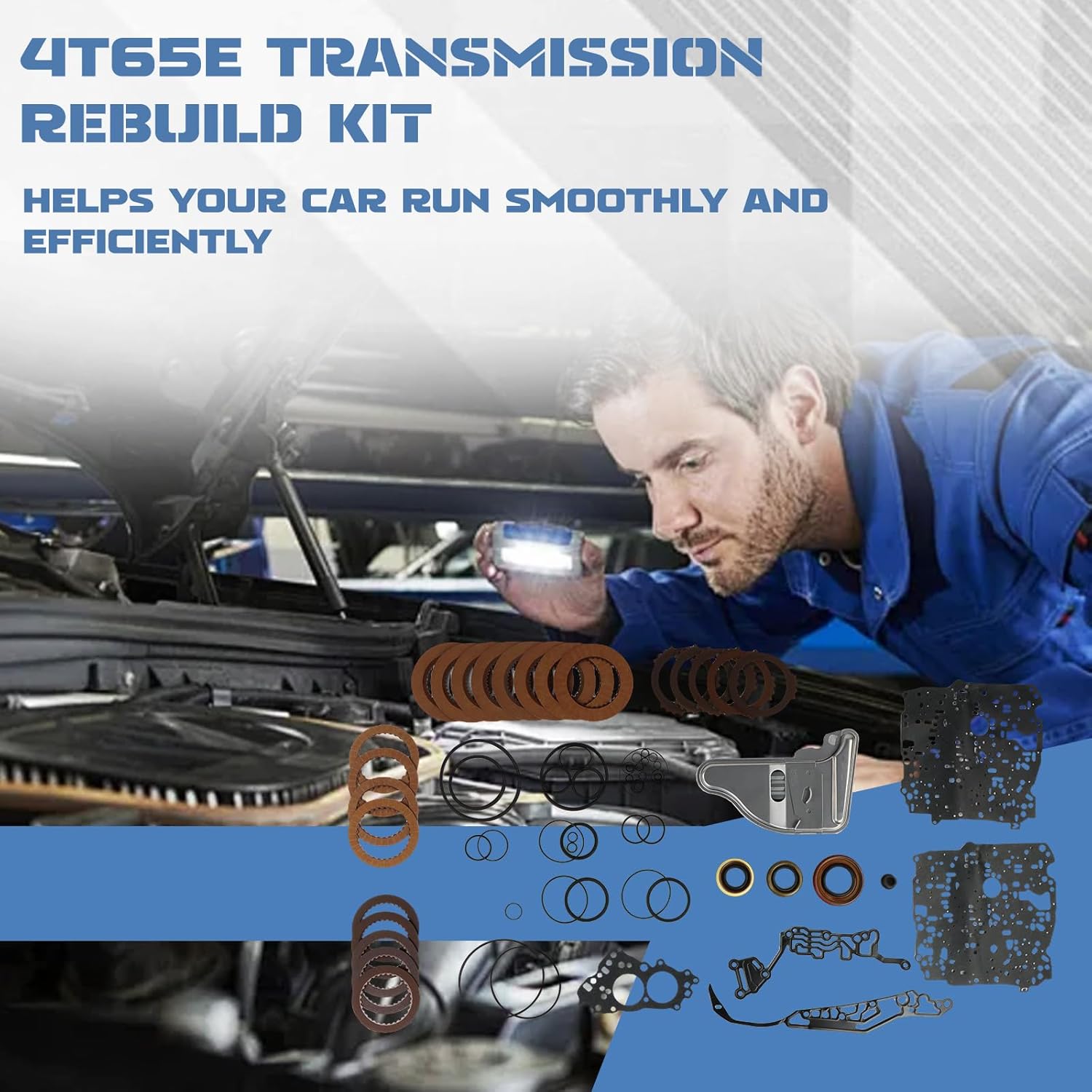 1set Transmission Rebuild Kit 4T65E Fits for Impala Silhouette 2004-On L2 Century Rendezvous Bonneville Aurora Aztek