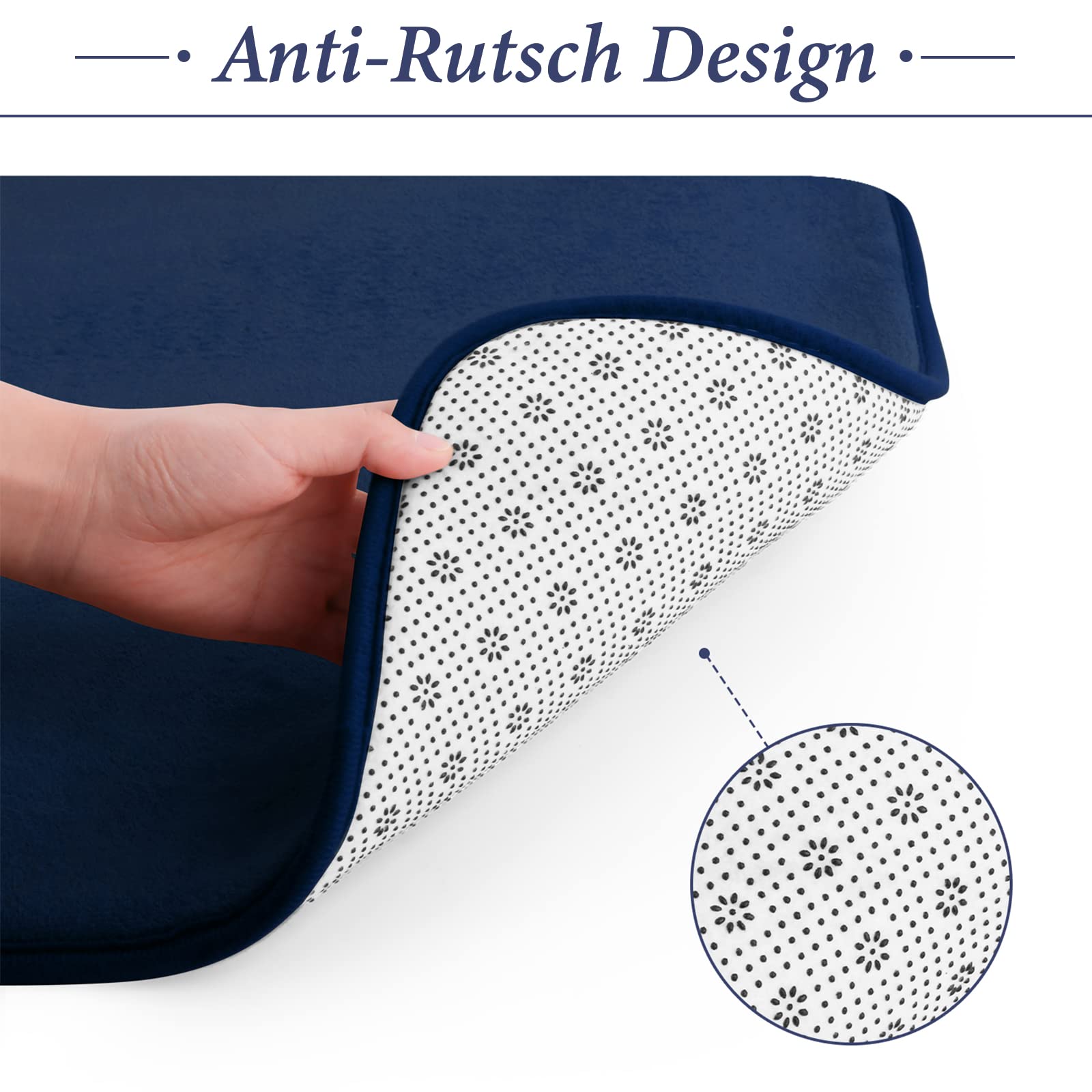 MEKO Memory Foam Badmat, 2 set anti-slip badkamerteppich en absorberende U- vormige contourteppich voetmat voor badkamer en douche, wasbaar in de wasmachine en super zacht (Bruin
