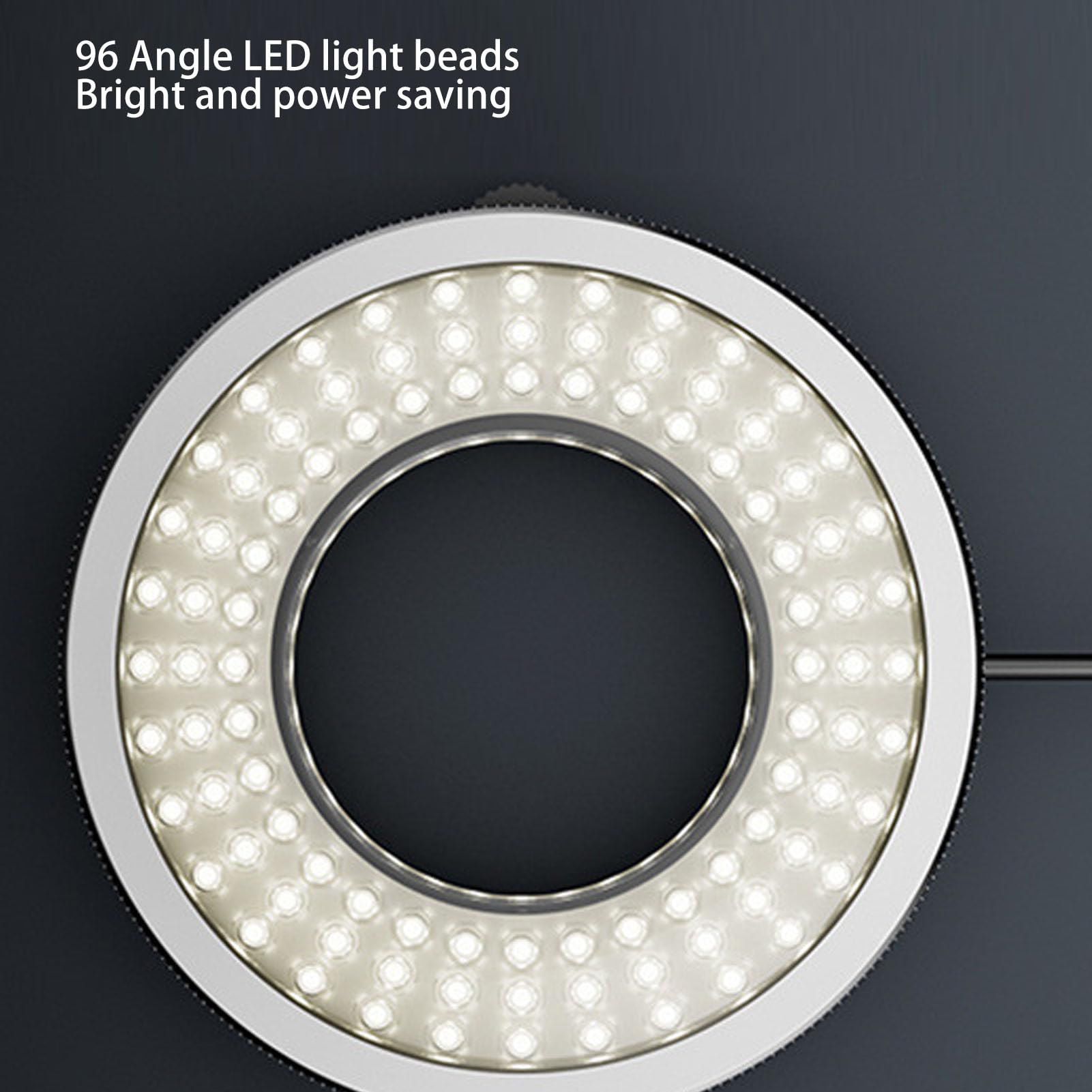 Luce per Microscopio Polarizzata, Illuminatore LED per Microscopio con Luce Regolabile a 96 LED Luminosi USB con Apertura Ruotabile, Lampada per Microscopio per L'industria