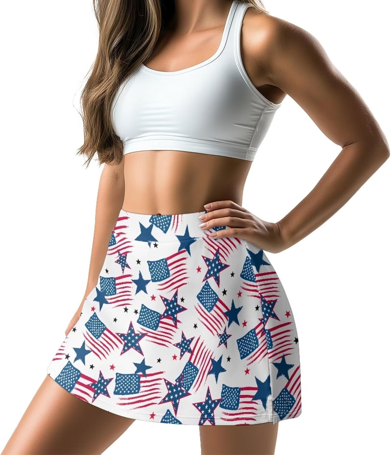 Women's Athletic Skorts Tennis Skirts with Shorts High Waisted Golf Skort with Pocket Size XS-3XL
