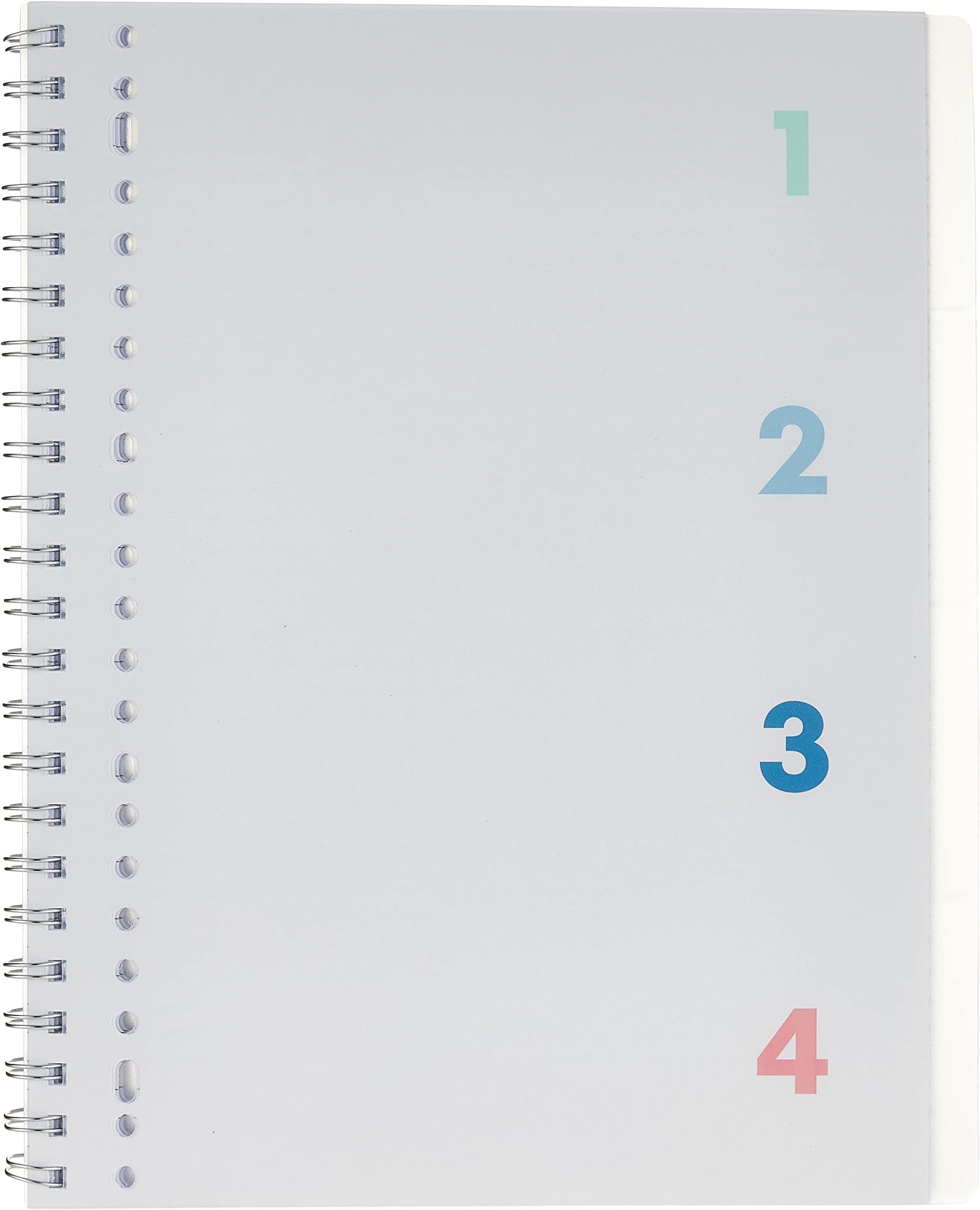 HEMA A4 4 In 1 Lined Spiral Notebook, White