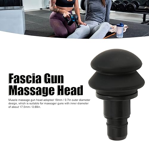 Miniatura 2 de QSTNXB - Cabezales de pistola de masaje de silicona de 0.709 in, suave y agradable a la piel, instalación simple, accesorios de pistola de masaje,