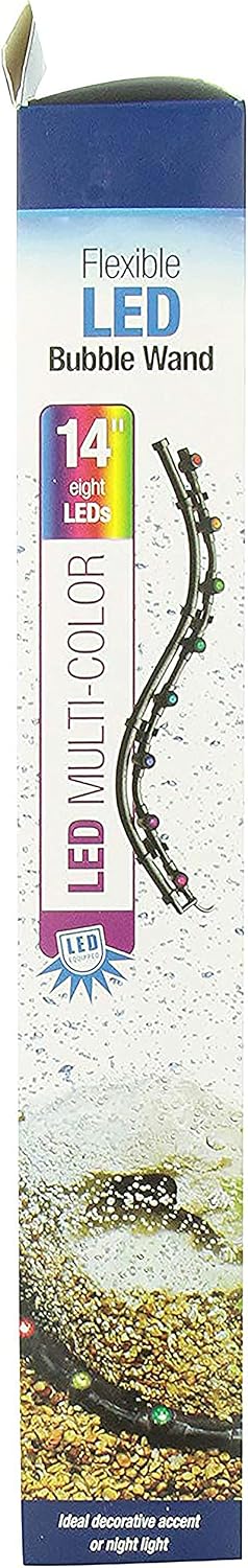 Aqueon Flexible LED Bubble Wand Multi Color 14 Inches