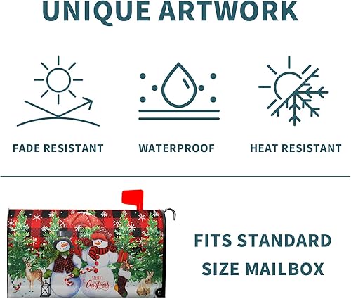 Miniatura 157 de Miaoquhe Funda magnética para buzón de 4 de julio, tamaño estándar de 18 x 21 pulgadas, diseño patriótico multicolor para decoración del hogar, 4