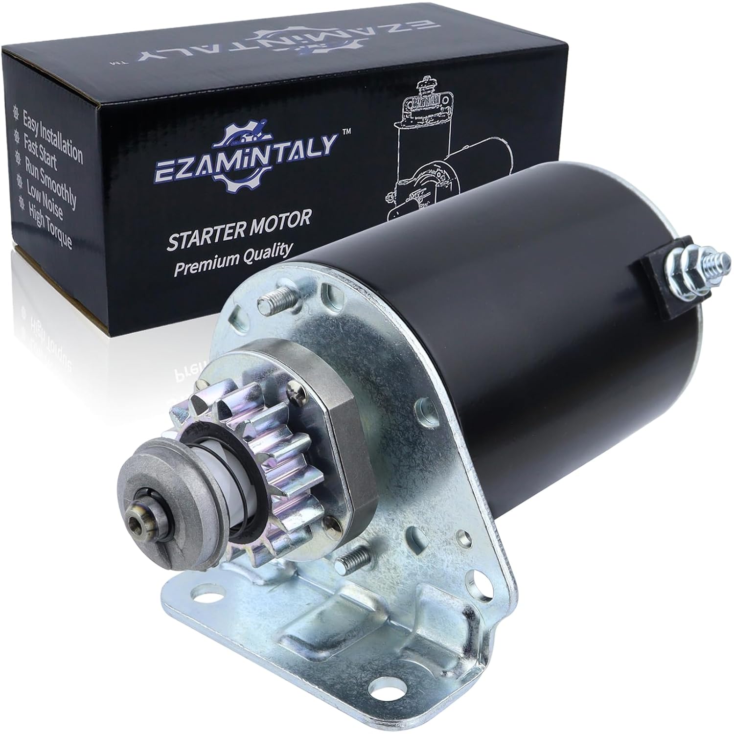 Starter Motor 14 Teeth Replacement for Briggs and Stratton Intek IC OHV Engine for Troy Bilt 42 inch Bronco, Pony Riding Lawn Mower Tractors 17.5HP 18HP 18.5HP 19HP 19.5HP 20HP