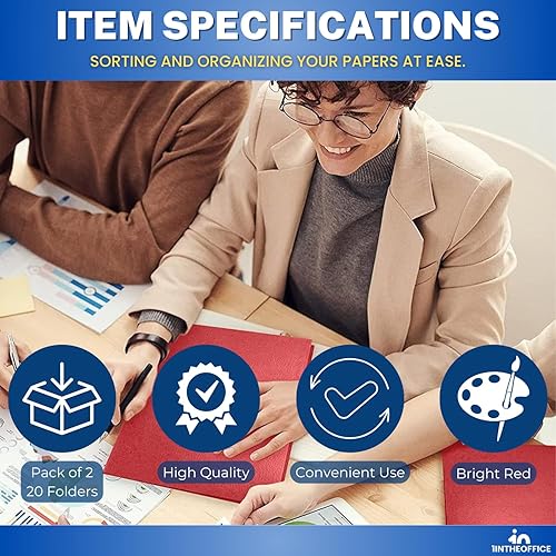 Miniatura 6 de 1InTheOffice Carpetas de presentación de 2 bolsillos de tamaño carta, 20 carpetas (2 paquetes de 10)