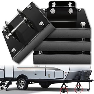 RV Jack Pads for Four-Point Trailer Jack Stands, with 6.3" Metal Foot