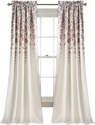 Lush Decor Weinende Blumen, Polyester, Violett und Grau, 132,1 x 213,4 cm (B x L