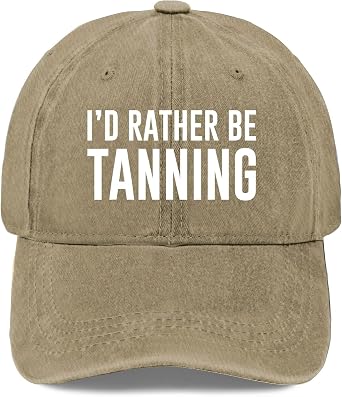 Id Rather be Tanning Golf hat Funny Trucker hat Black Hats for Men Gifts for Grandpa Cycling Hats