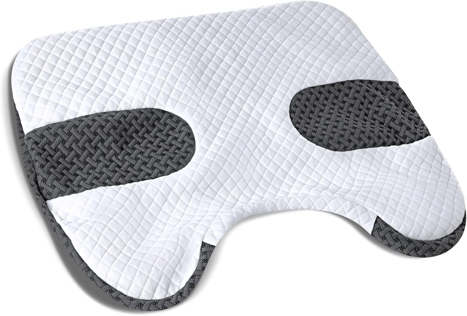SAHEYER Side Sleeper Pillowcase, Shoulder Relief System with 3 Arm Place Hole, Memory Foam Pillowcover or Side, Back and Stomach, Black