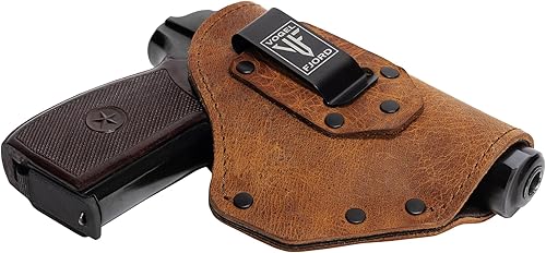 Miniatura 3 de Funda de cuero Buffalo para pistola OWB para Glock 42 Sig P365 Ruger LC9 LC9s Kahr CM9 MK9 P9 Springfield Hellcat y pistolas de tamaño similar