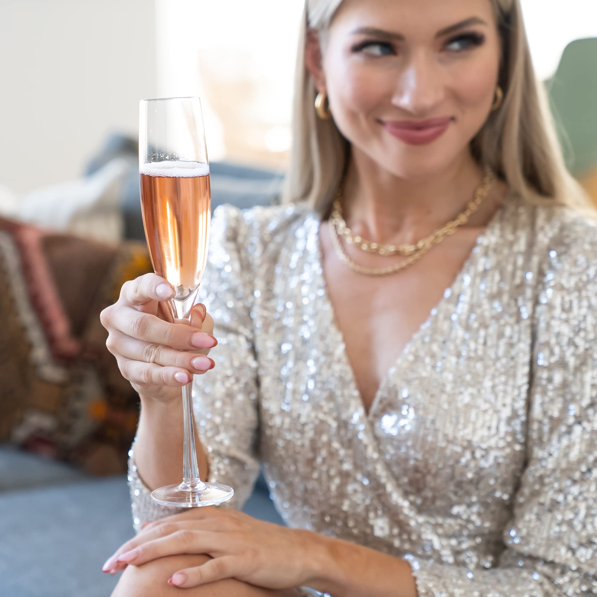 Aspen & Birch Champagne Flutes - Set of 6 -9