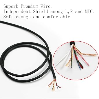 NewFantasia Replacement Audio Cable Compatible with SteelSeries Arctis 3, 5, 7, Arctis Prime, Pro Gaming Headset 1.3meters/4.3feet