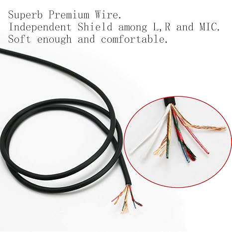 NewFantasia Replacement Audio Cable Compatible with SteelSeries Arctis 3, 5, 7, Arctis Prime, Pro Gaming Headset 1.3meters/4.3feet