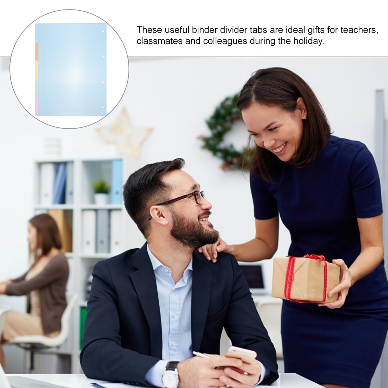 DOITOOL 40 Pezzi Divisori per Raccoglitori in Carta Colorata Etichette Resistenti per Ufficio Scuola e Casa