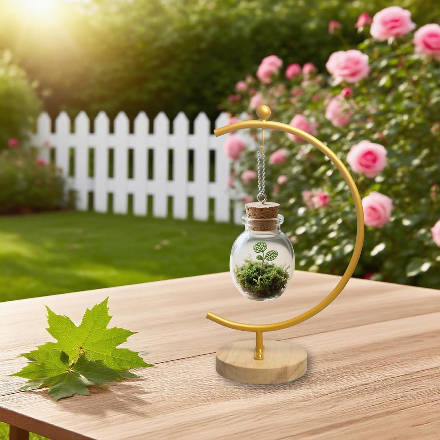 Large Ornament Display Stand for Hanging Glass Globe, Air Plant, Witch Ball, Christmas Ornament and Home Wedding Decoration(