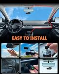 3K Dash Cam Front WiFi Mini Car Camera with 64GB Memory Card, 0.96" Display Driving Recorder, APP Control, HDR 2.0, Loop Recording, Night Vision, 170° Wide Angle, Max 256GB