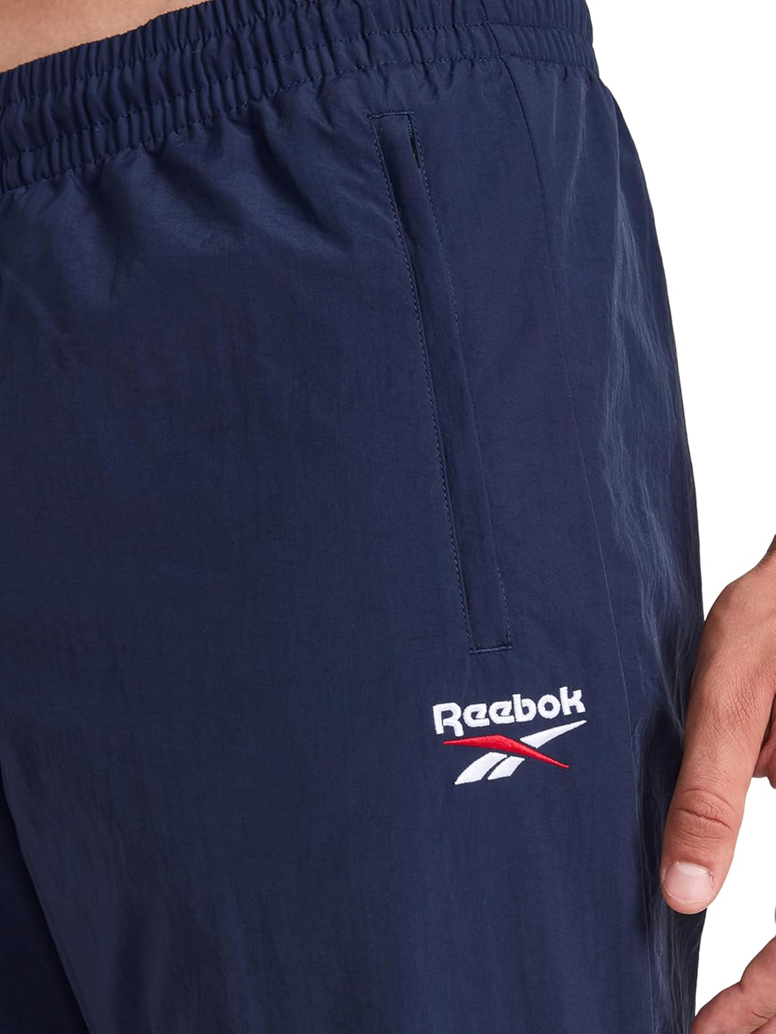 Reebok Men's Track Pant, Standard Fit, 31” Inseam, Lightweight Nylon Fabric