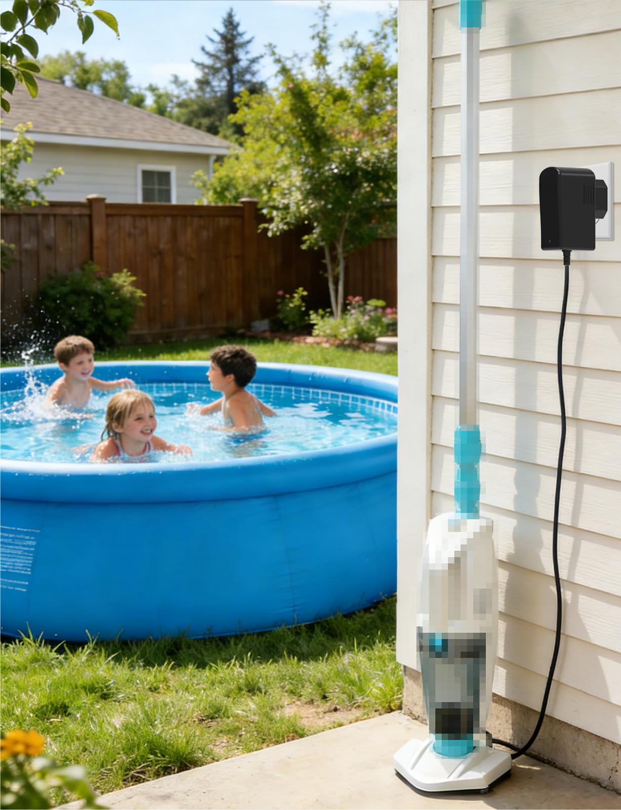 Mellbree Caricabatterie per aspirapolvere Intex ZR100 28626 28620NP 28620 CL1740, cavo di alimentazione di ricambio lungo 2 m per aspirapolvere da piscina, ricarica sicura ed efficiente per una