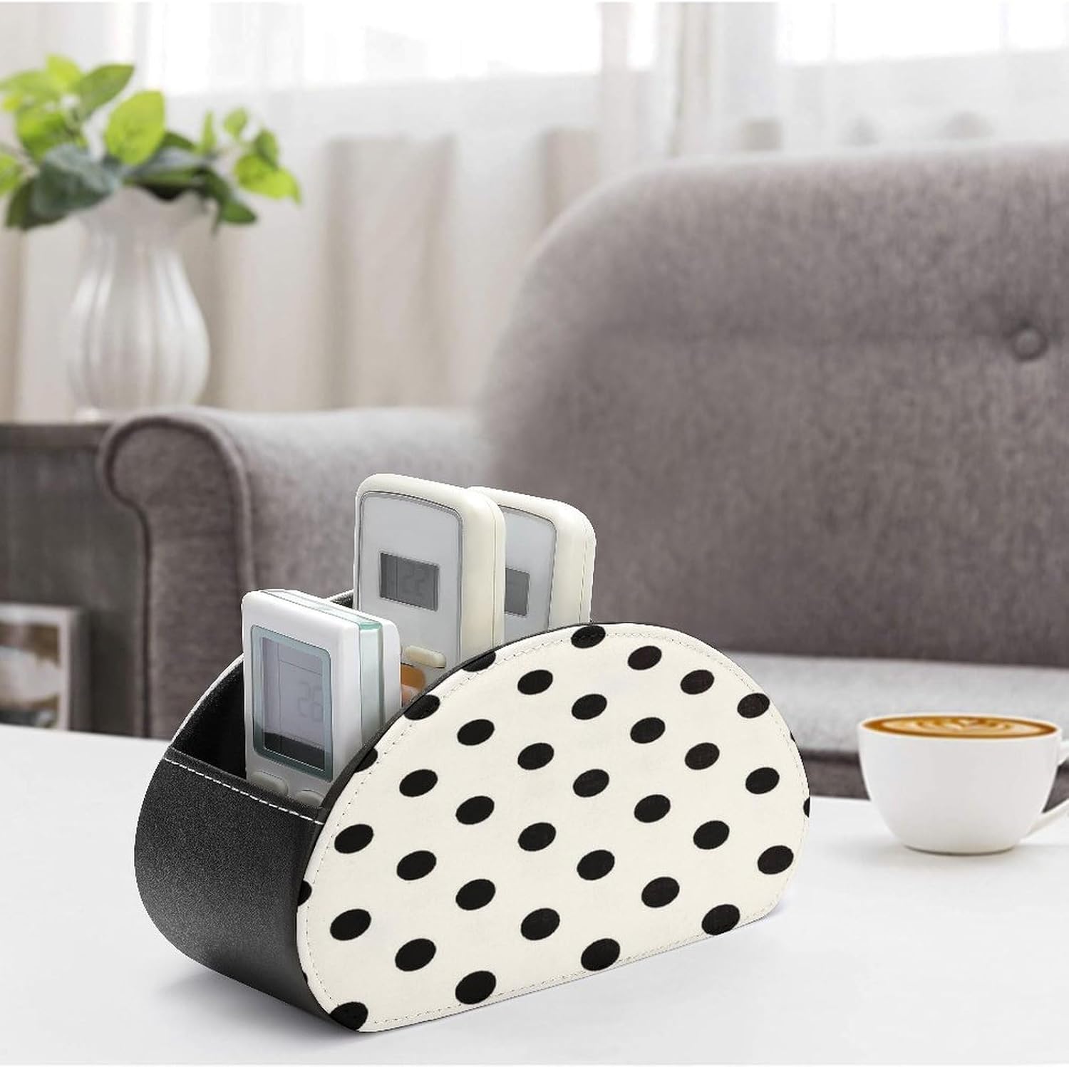 Polka Dot Remote Control Holder with 5 Compartments image 4