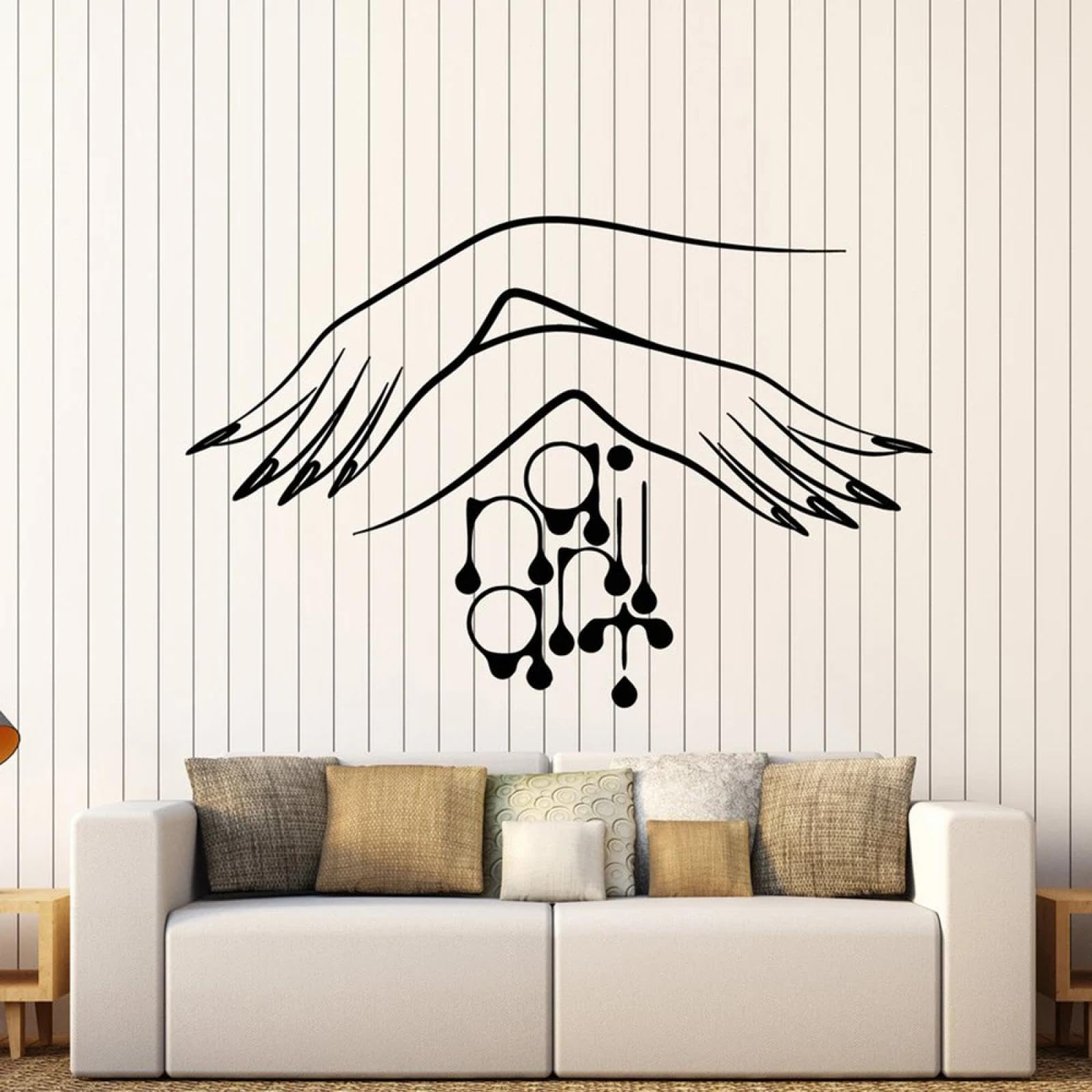 Pegatinas para salones de belleza y decoración de escaparates con logotipo de uñas