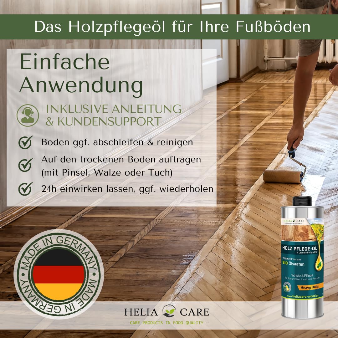 BIO Holzöl Set - Fine Woodwork, Heavy Duty & Outdoor Öl je 500ml - Premium Holzpflege für Innen & Außen - Hochwertiges Holz Öl - 100% Biologisch abbaubar & Farblos