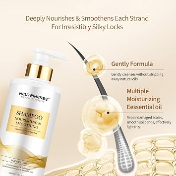 Neutriherbs Hair Wash Set, Shampoo and Conditioner for Frizzy, Dry Hair
