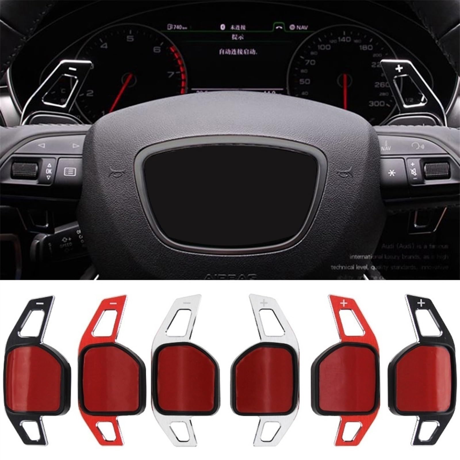Paddle Cambio Audi | Leve Al Volante Sportive | Per A3/A4/A5/Q5/Q7/TT - Foto 3