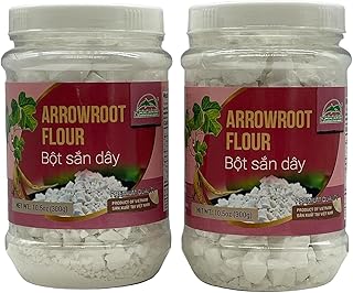 Twin Dolphin Bot San Day Arrowroot Flour Chunks, 10.5 Ounce (300g) Reclosable Jars [Pack of 2]