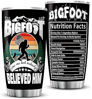Big Foot Sasquatch Gifts, Bigfoot Fathers Day Birthday Christmas Gifts for Men,Dad,Kids,Women,Bigfoot Lovers, Travel Coffee Tumbler Mug 20oz